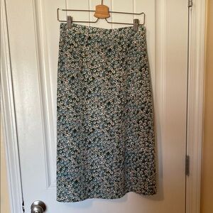 SHEIN Green A-Line Midi Skirt Casual